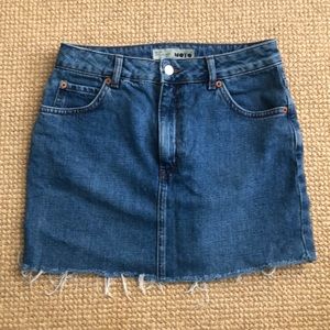 Topshop Moto Denim Skirt US 6